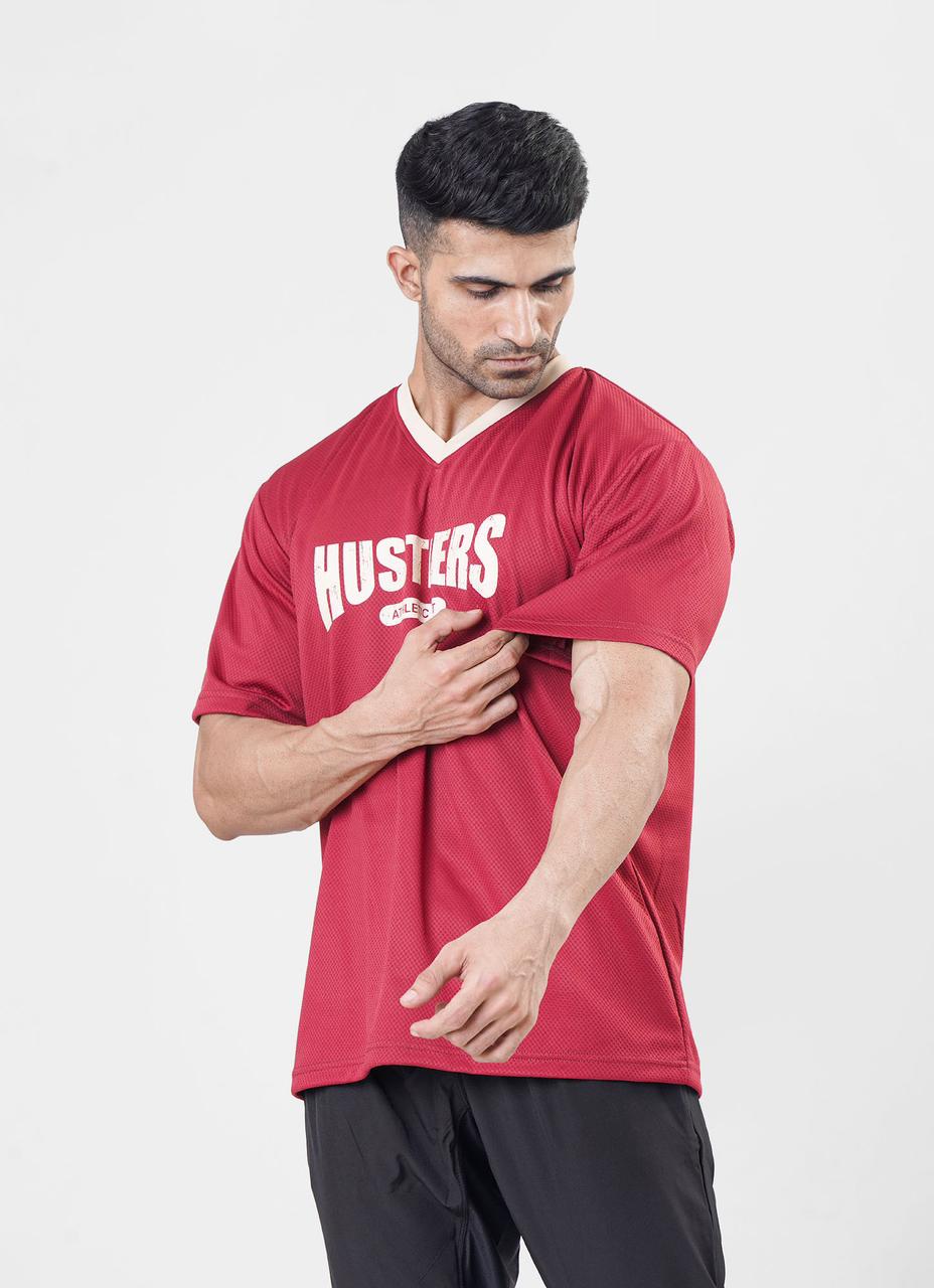 Mesh Basketball Tshirt - Maroon