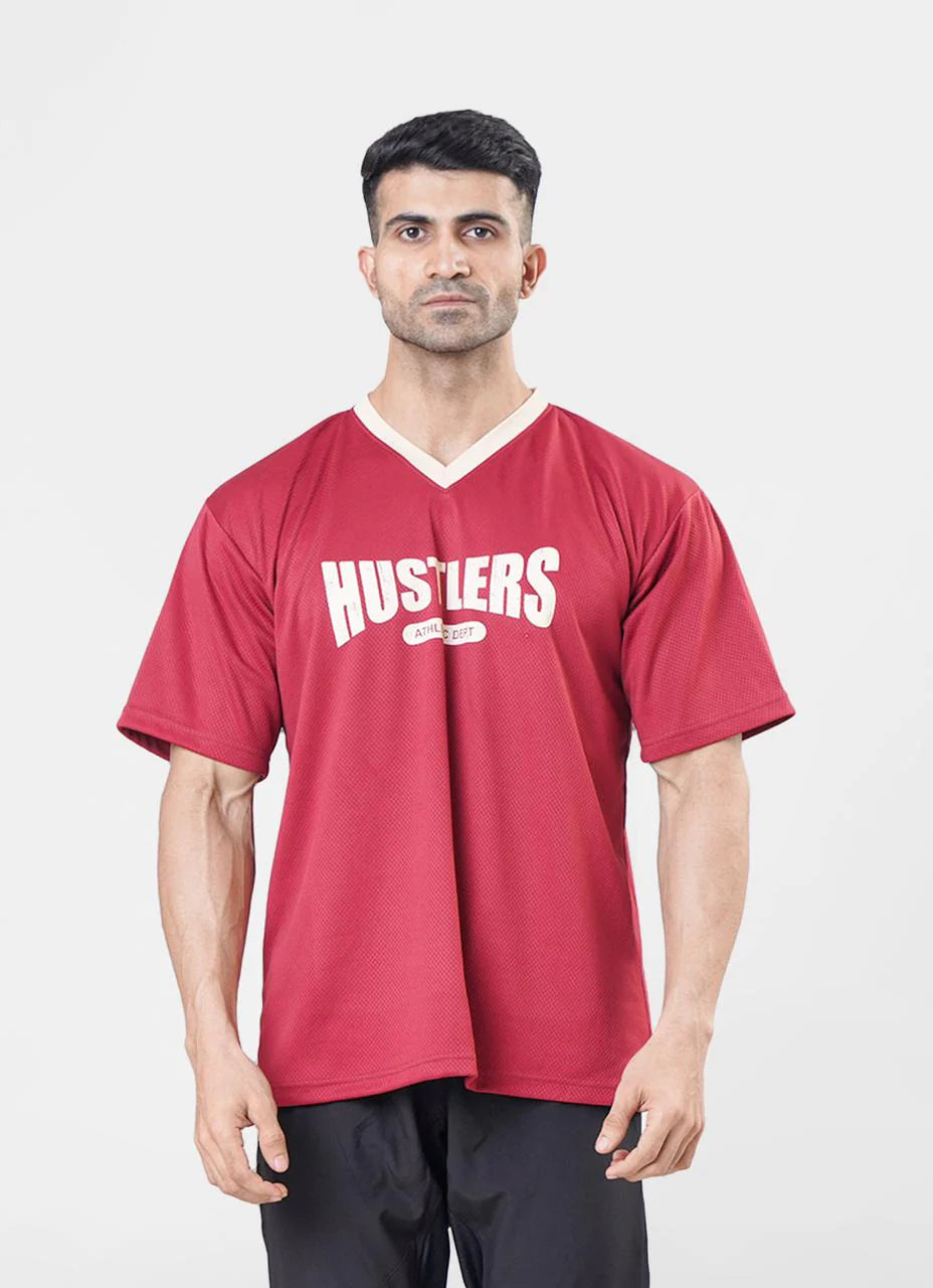 Mesh Basketball Tshirt - Maroon