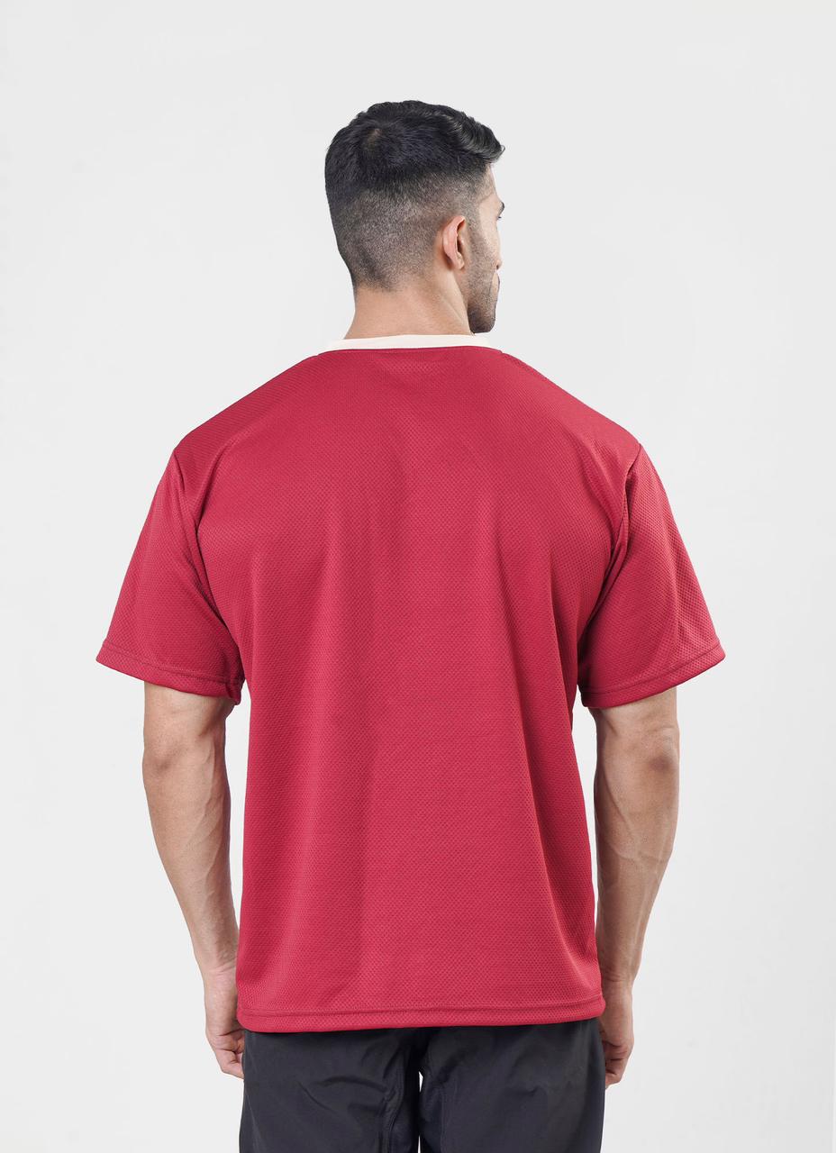 Mesh Basketball Tshirt - Maroon