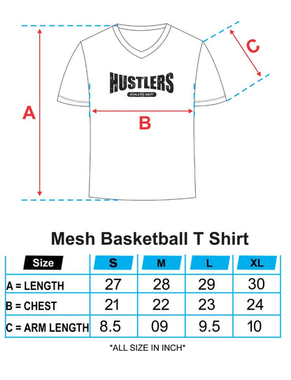 Mesh Basketball Tshirt - Maroon