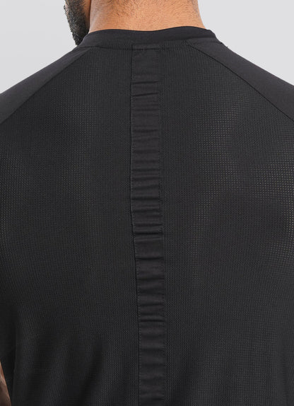 Utility Mesh Back Tshirt - Black