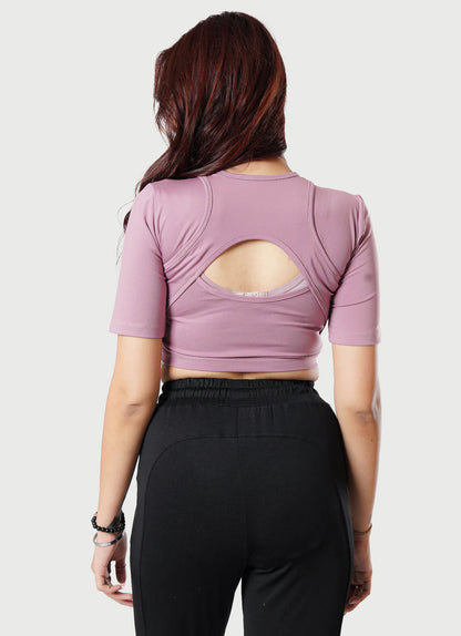 Crossover Croptop - Pink