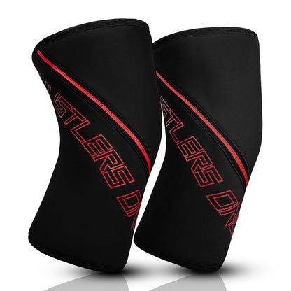 Lengan Lutut Powerlifting - 7mm Merah