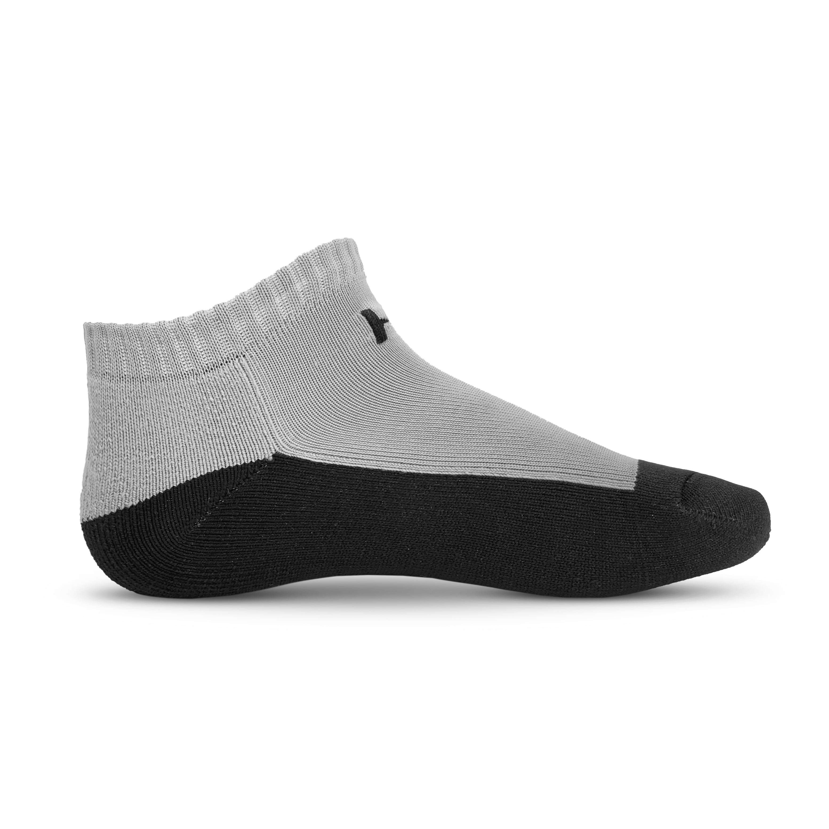 Ankle Crew Socks - Grey & Black