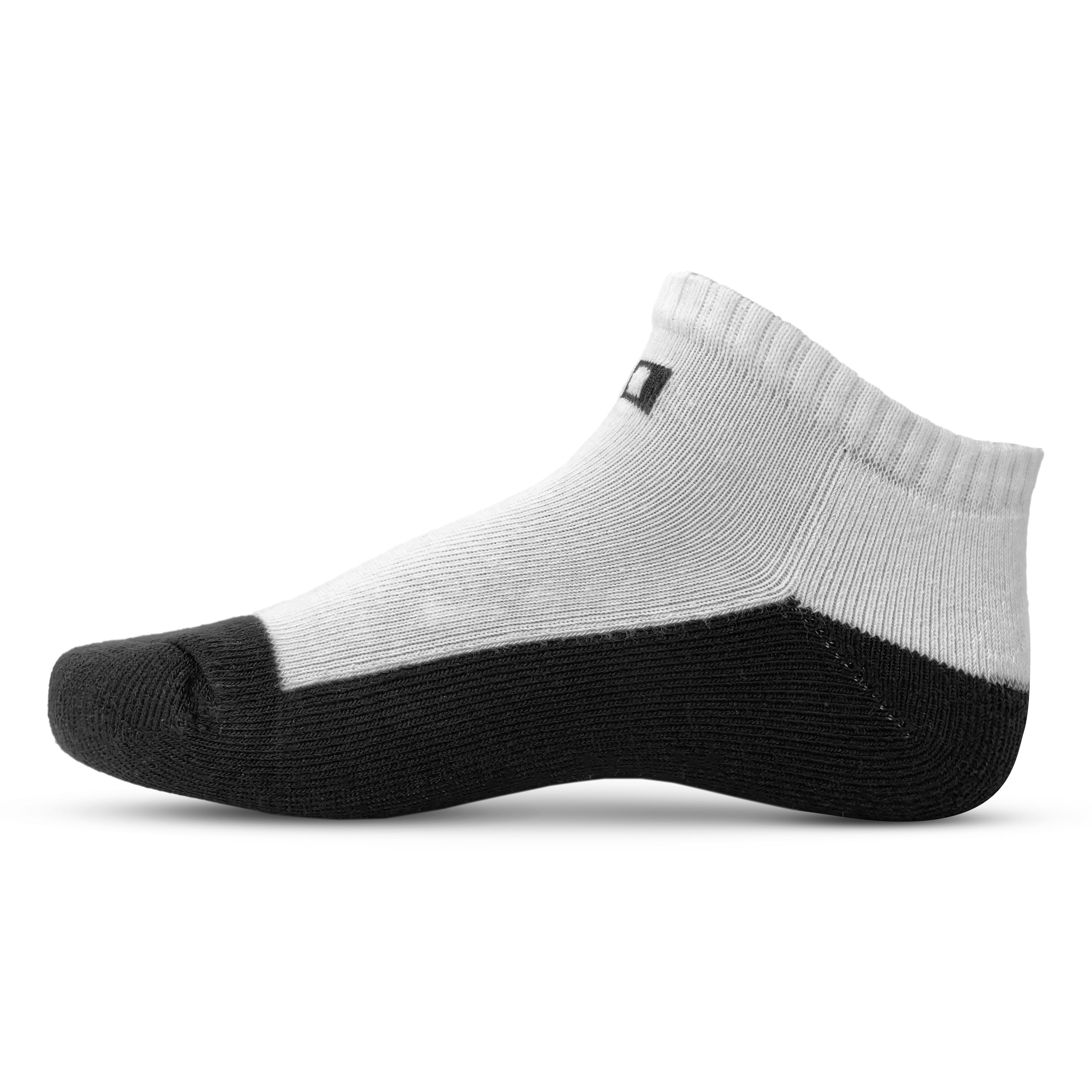 Ankle Crew Socks - White & Black