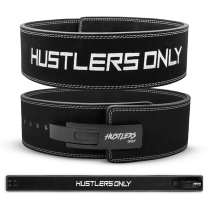 Tali Pinggang Tuil Angkat Berat Suede 10mm PRO - Hitam