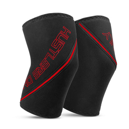 Lengan Lutut Powerlifting - 7mm Merah