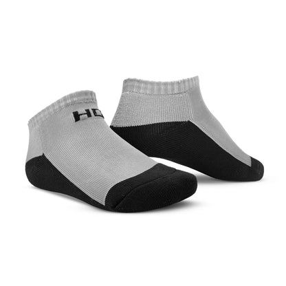 Ankle Crew Socks - Grey & Black