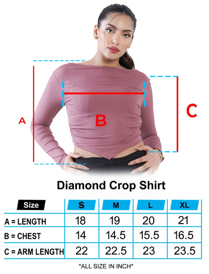 Diamond Crop Shirt - Pink
