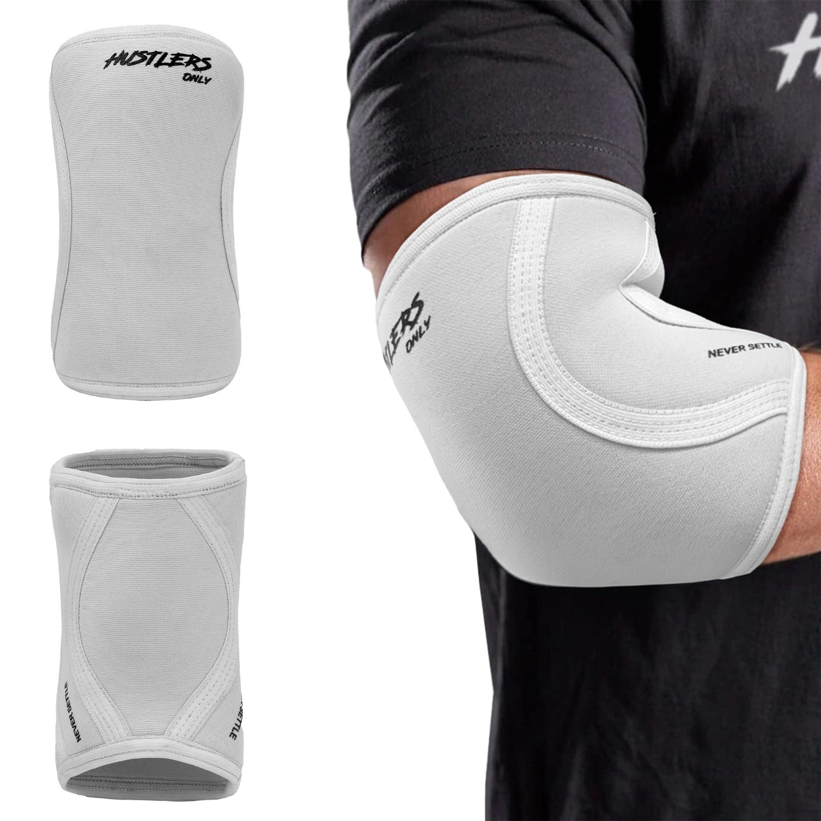 White Elbow Sleeves - 5mm