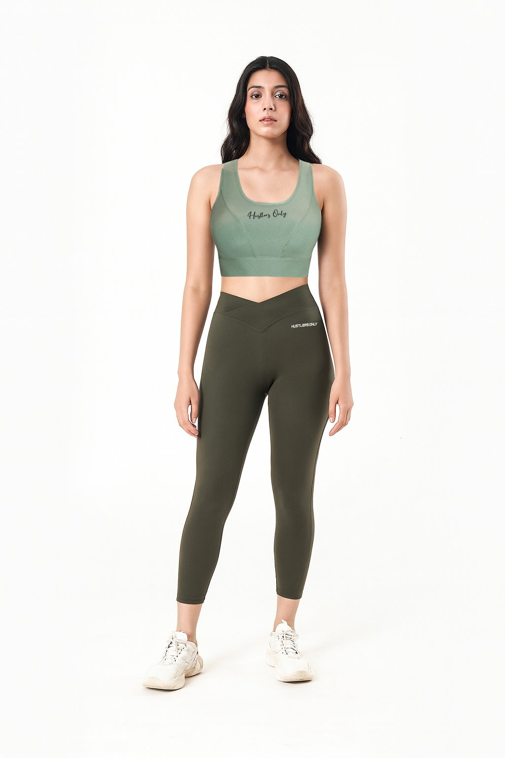 Everyday Ribbed Sports Bra - Green