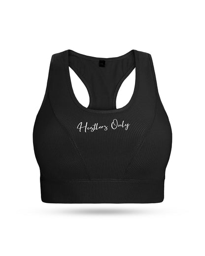 Everyday Ribbed Sports Bra - Black