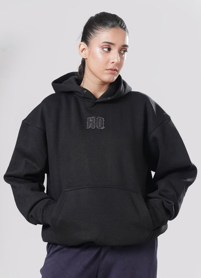 Crude Oversized Hoodie - Black