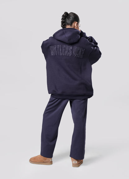 Crude Oversized Hoodie - Navy