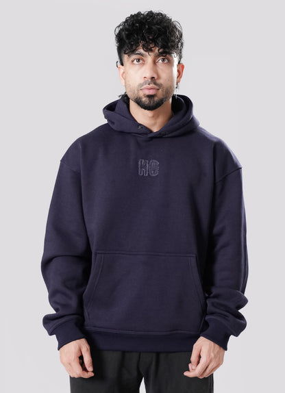 Crude Oversized Hoodie - Navy
