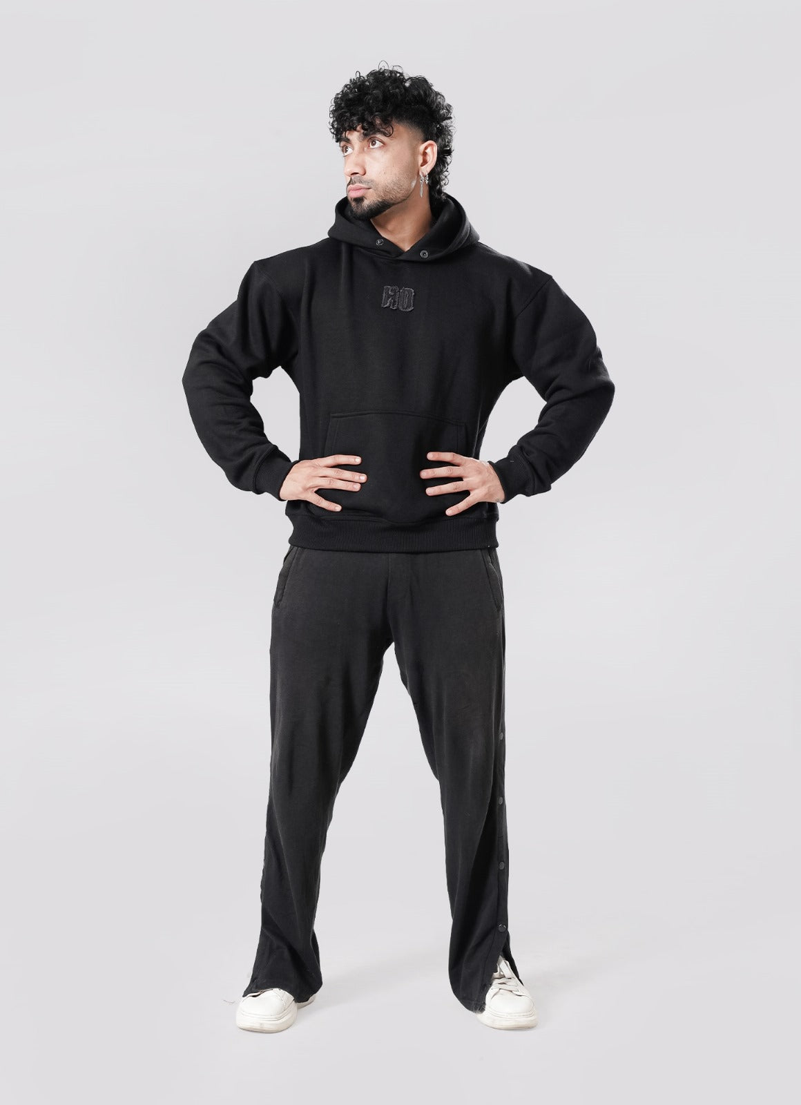 Crude Oversized Hoodie - Black