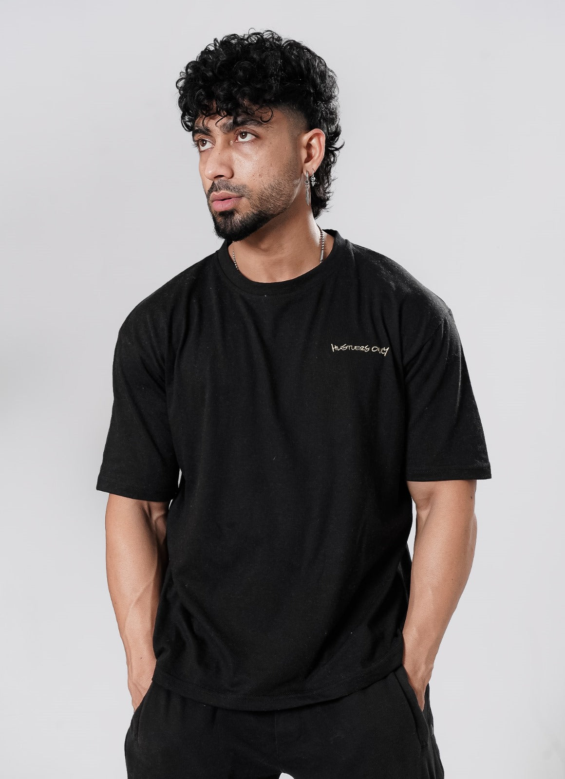 Graffiti Oversized T-Shirt - Black