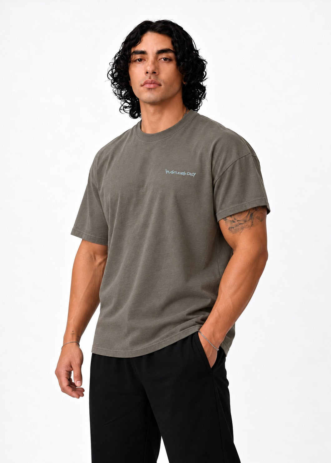 Graffiti Oversized T-Shirt - Grey