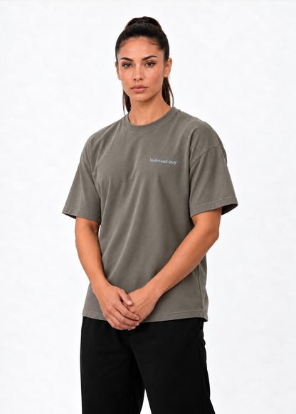 Graffiti Oversized T-Shirt - Grey.