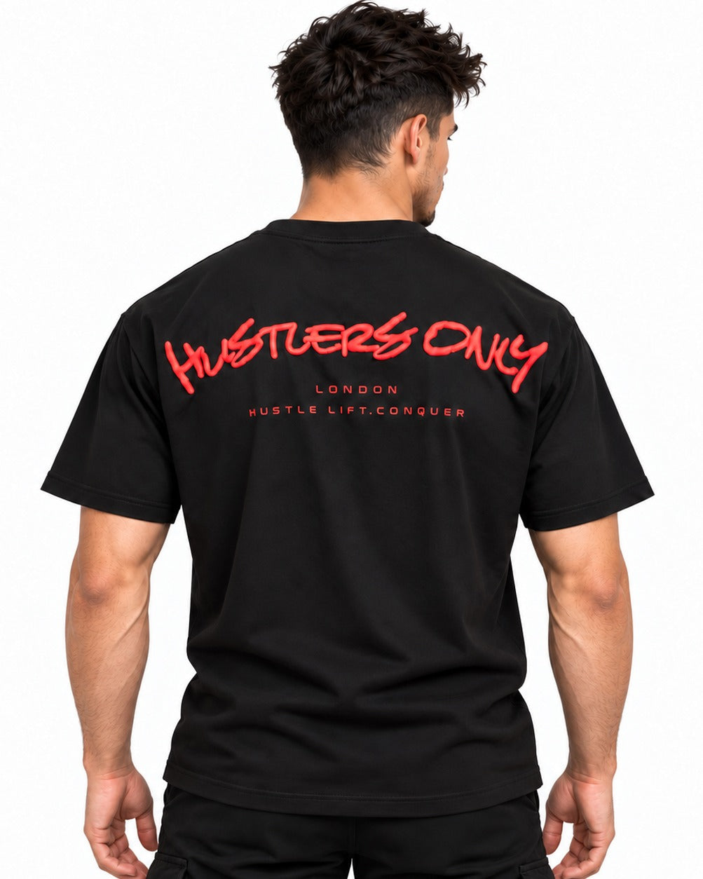 Graffiti Oversized T-Shirt - Red