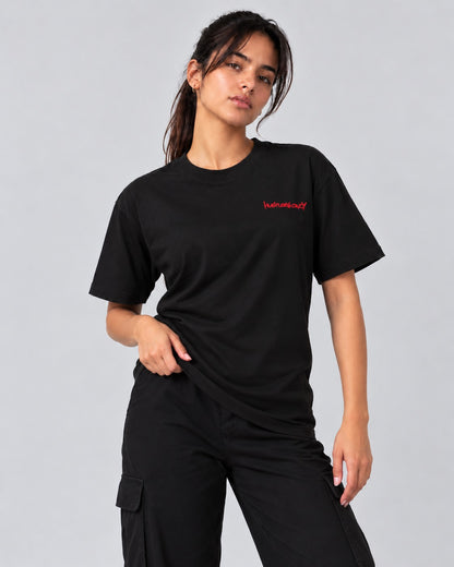 Graffiti Oversized T-Shirt - Red
