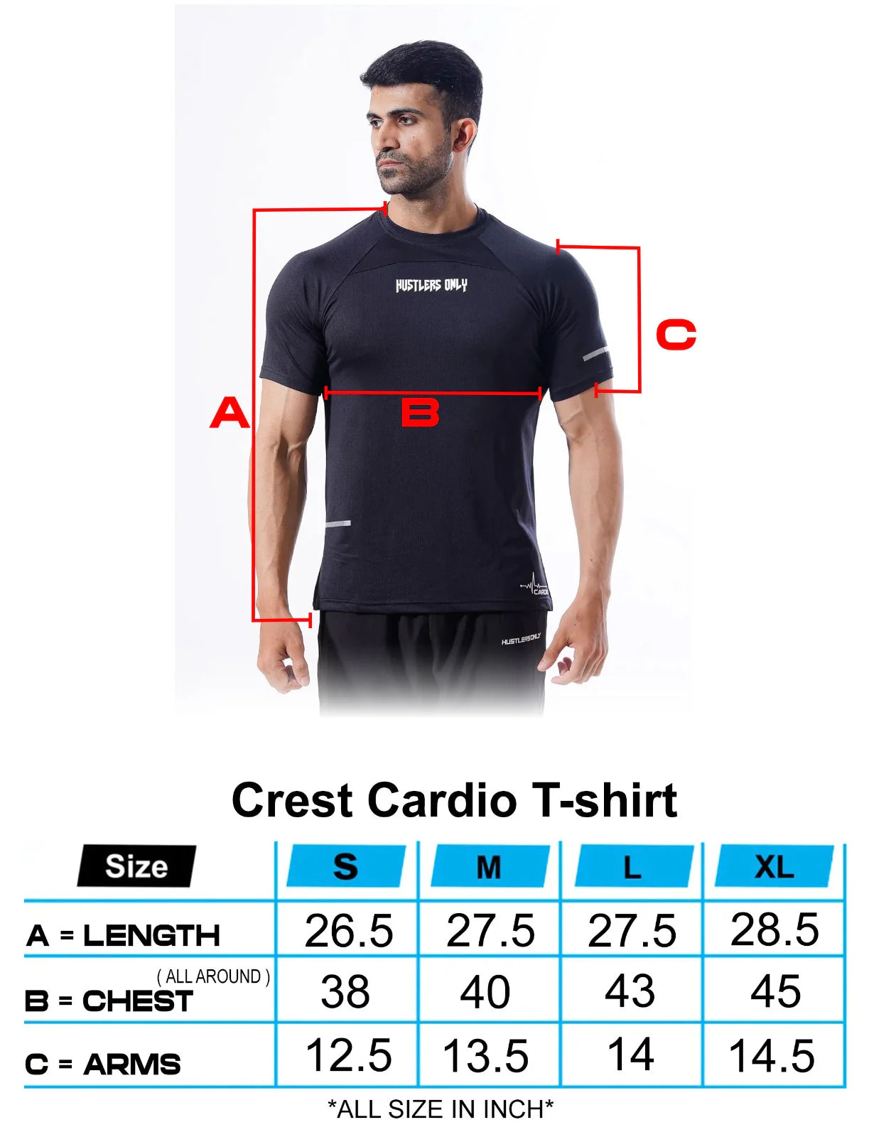 Crest Cardio Tshirt - Jet Black