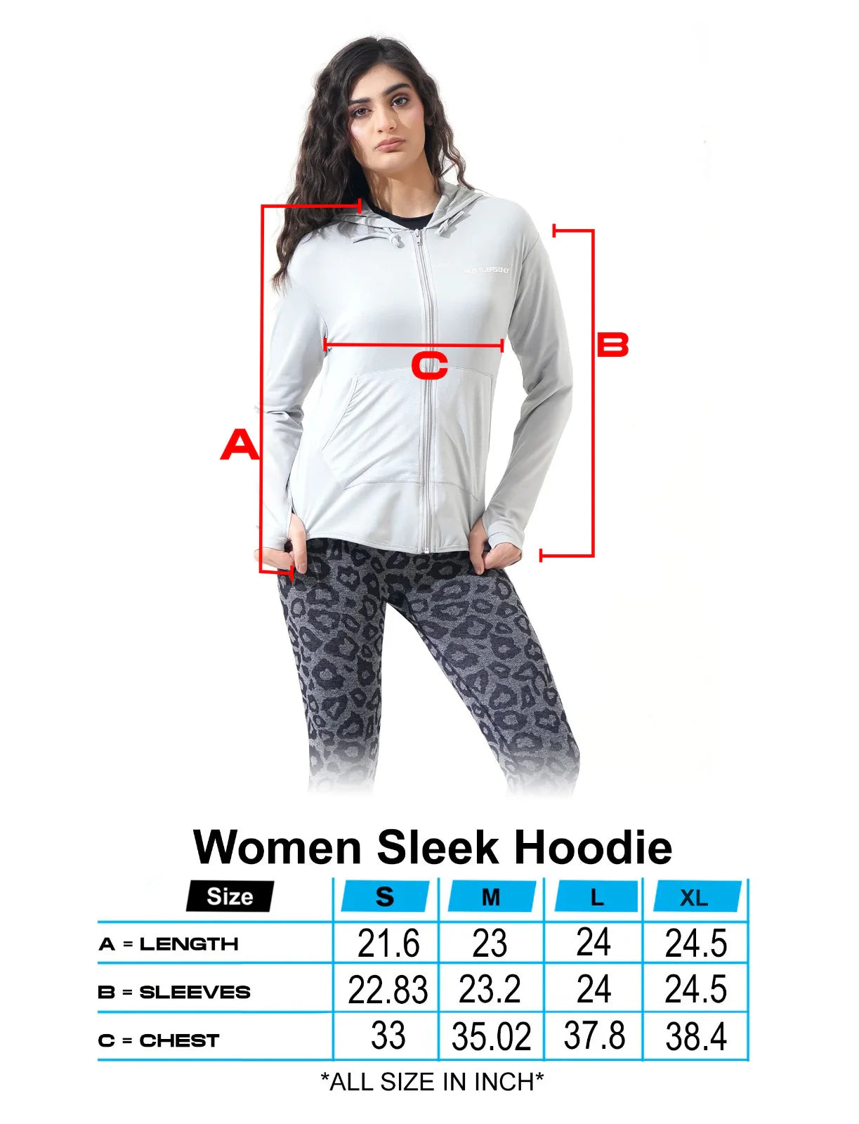 Hoodie Anggun Wanita - Perak