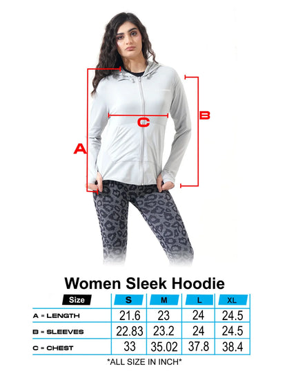 Hoodie Anggun Wanita - Perak
