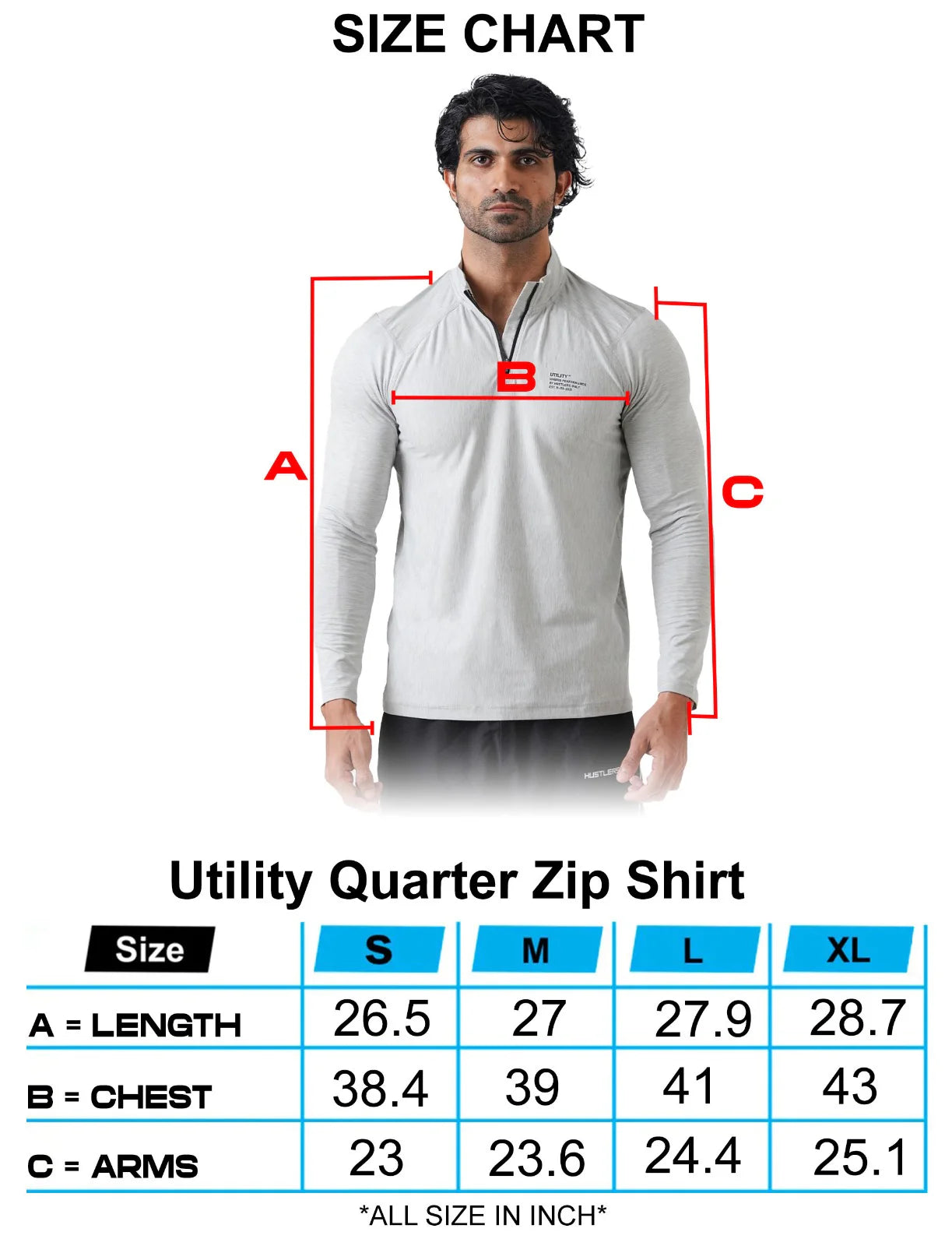 Utility Quarter Zip Shirt - Silver