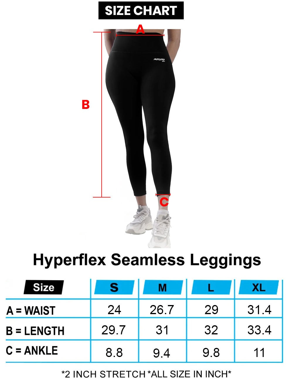Hyperflex Seamless Legging - Hitam
