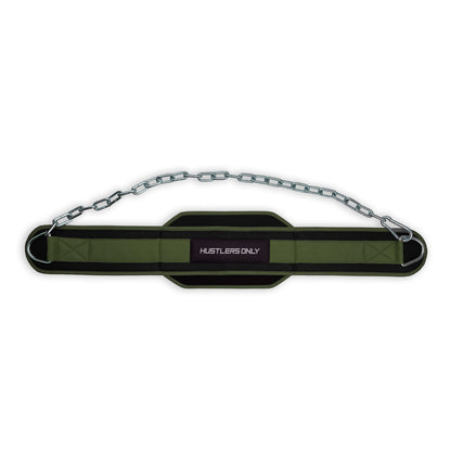 Dip Belt with Steel Chain - Green