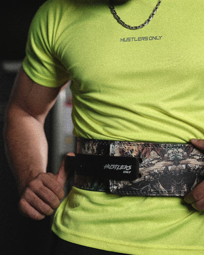 10mm Leaf Camo Lever Belt - Black