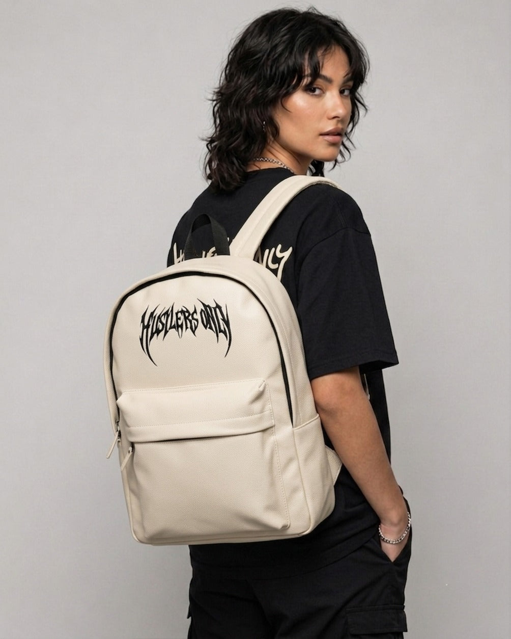 Hustlehead Backpack - Cream