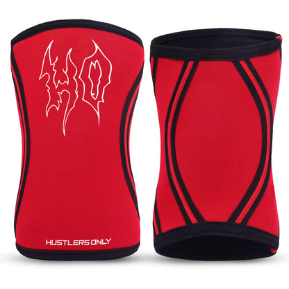 7mm Metal Knee Sleeves - Red
