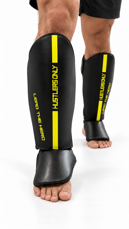 Shin Guards - Black & Yellow