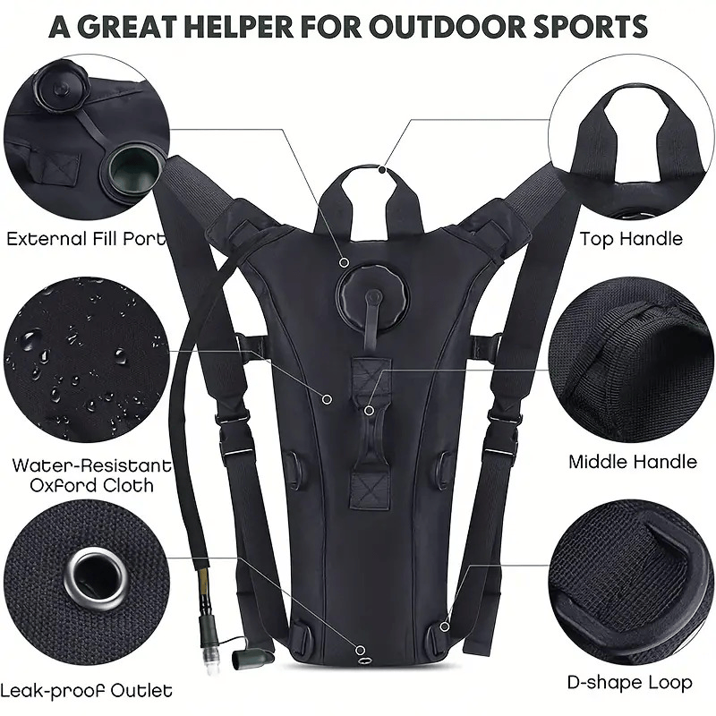 3L Water Bladder Hydration Backpack