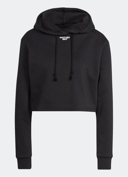 Latihan Cropped Hoodie - Hitam