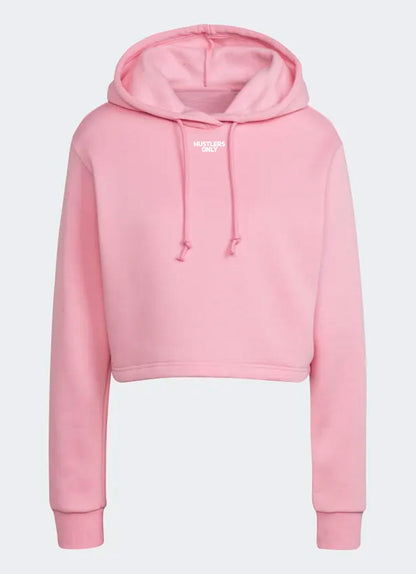 Latihan Cropped Hoodie - Merah Jambu