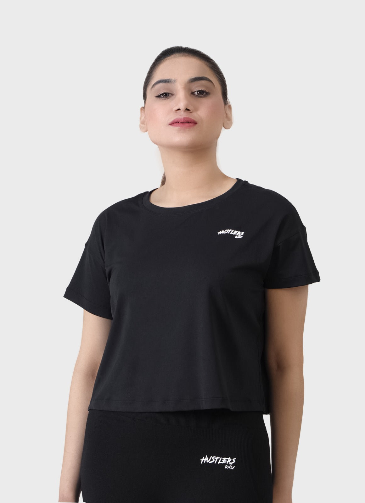 Rush Crop T-Shirt-Black