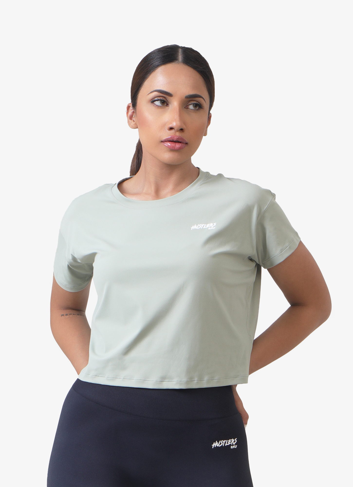 Rush Crop T-Shirt-Green