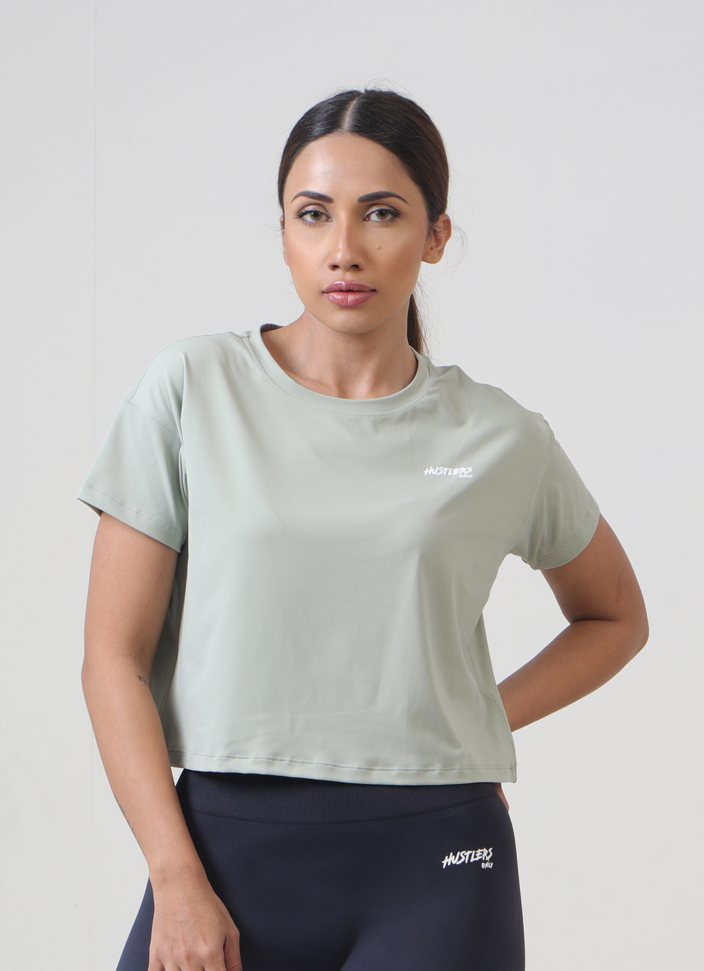 Rush Crop T-Shirt-Green