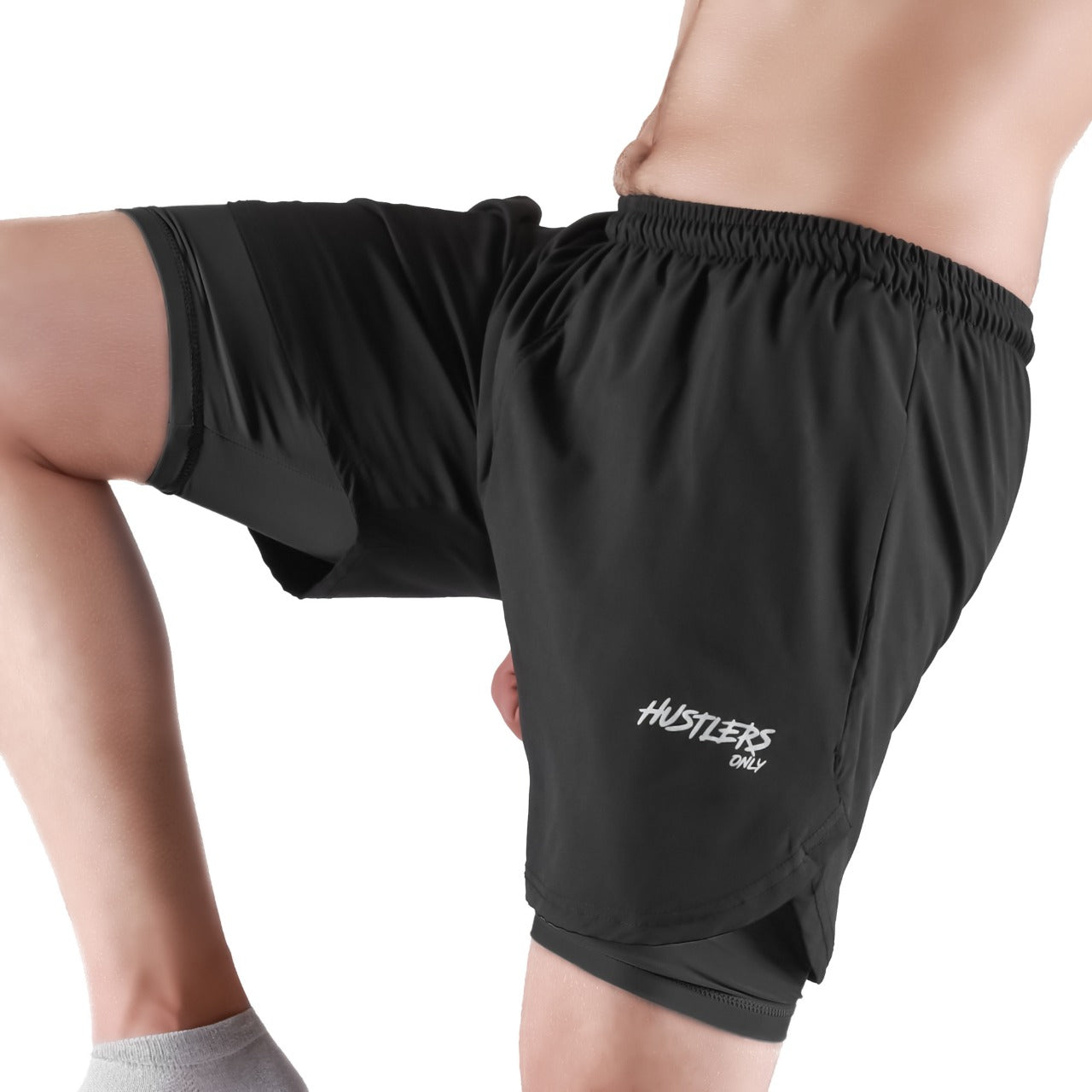 Seluar Pendek Mampatan - Hitam