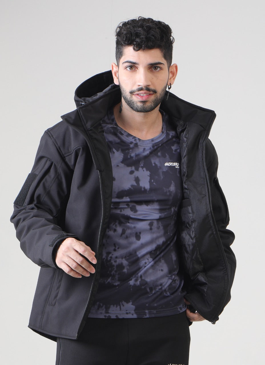 Jaket Tempur Musim Sejuk-Hitam