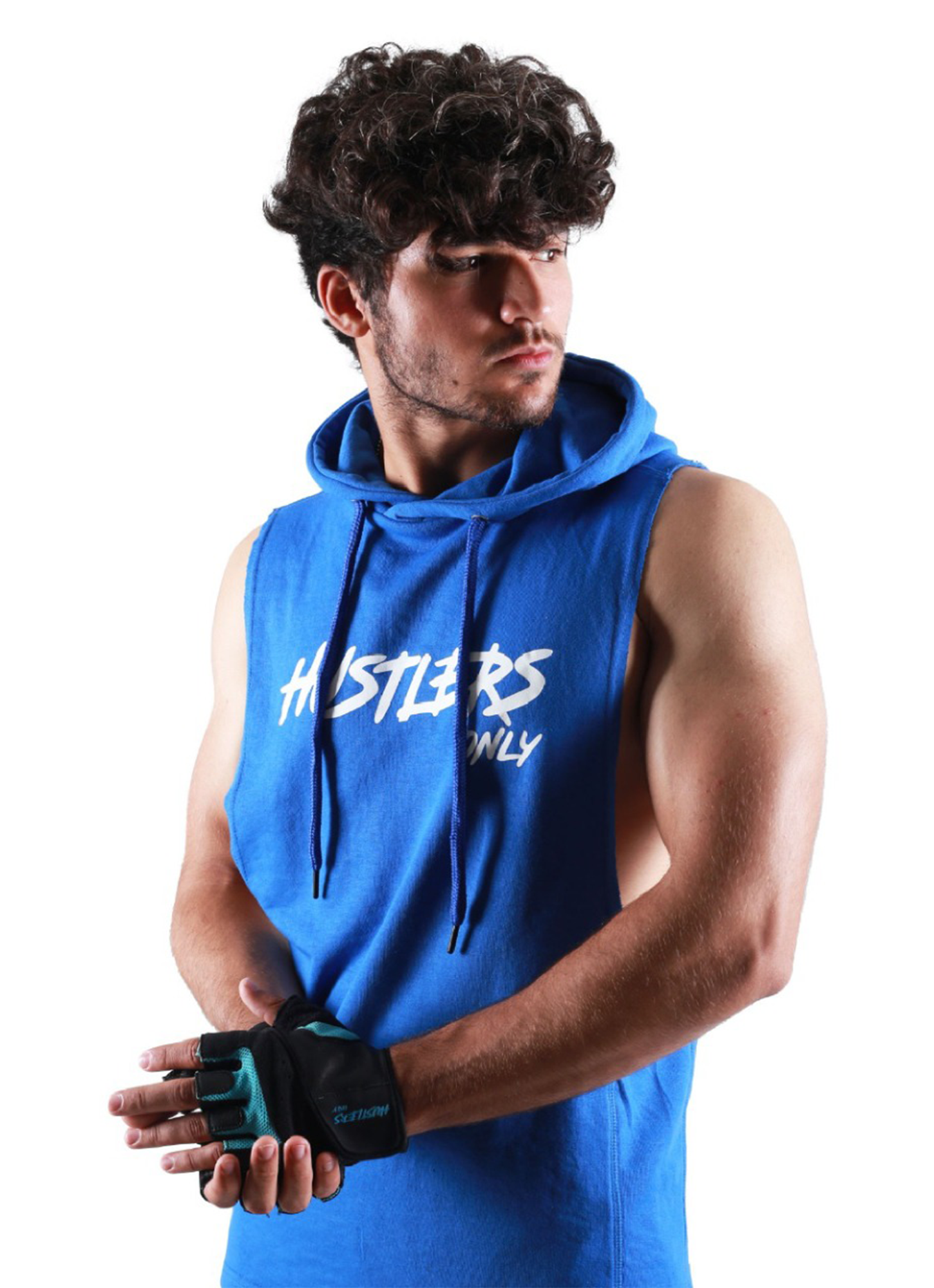 Hoodie Tanpa Lengan Kritikal - Biru