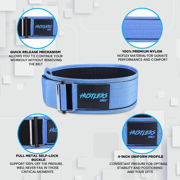 Quick Locking Weightlifting Belt Adjustable Nylon Gym Workout Belts Back Support