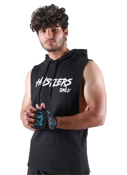 Hoodie Tanpa Lengan Kritikal - Hitam
